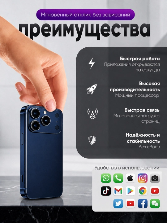 Mini smartfon, sensorli telefon, Android 12, xotirasi 2/16 Gb