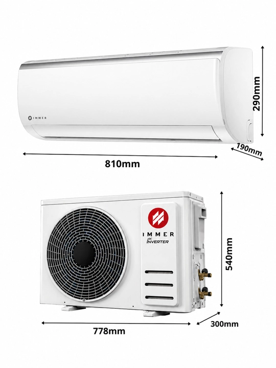 Кондиционер IMMER 12 TREND, TURBO, AIR, PURE, FRENZIO Inverter + TEN