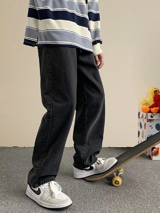 Джинсы Y2K широкие, baggy jeans, прямой крой, свободная посадка - 