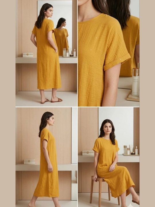 Летнее женское платье, 100% хлопок, сингапурская ткань, с карманами, oversize