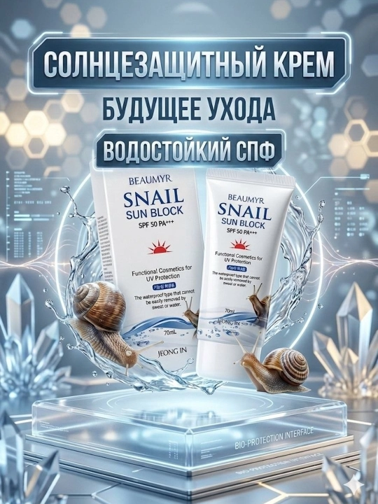 Крем-гель улиточный солнцезащитный (SNAIL SUN BLOCK) - 
