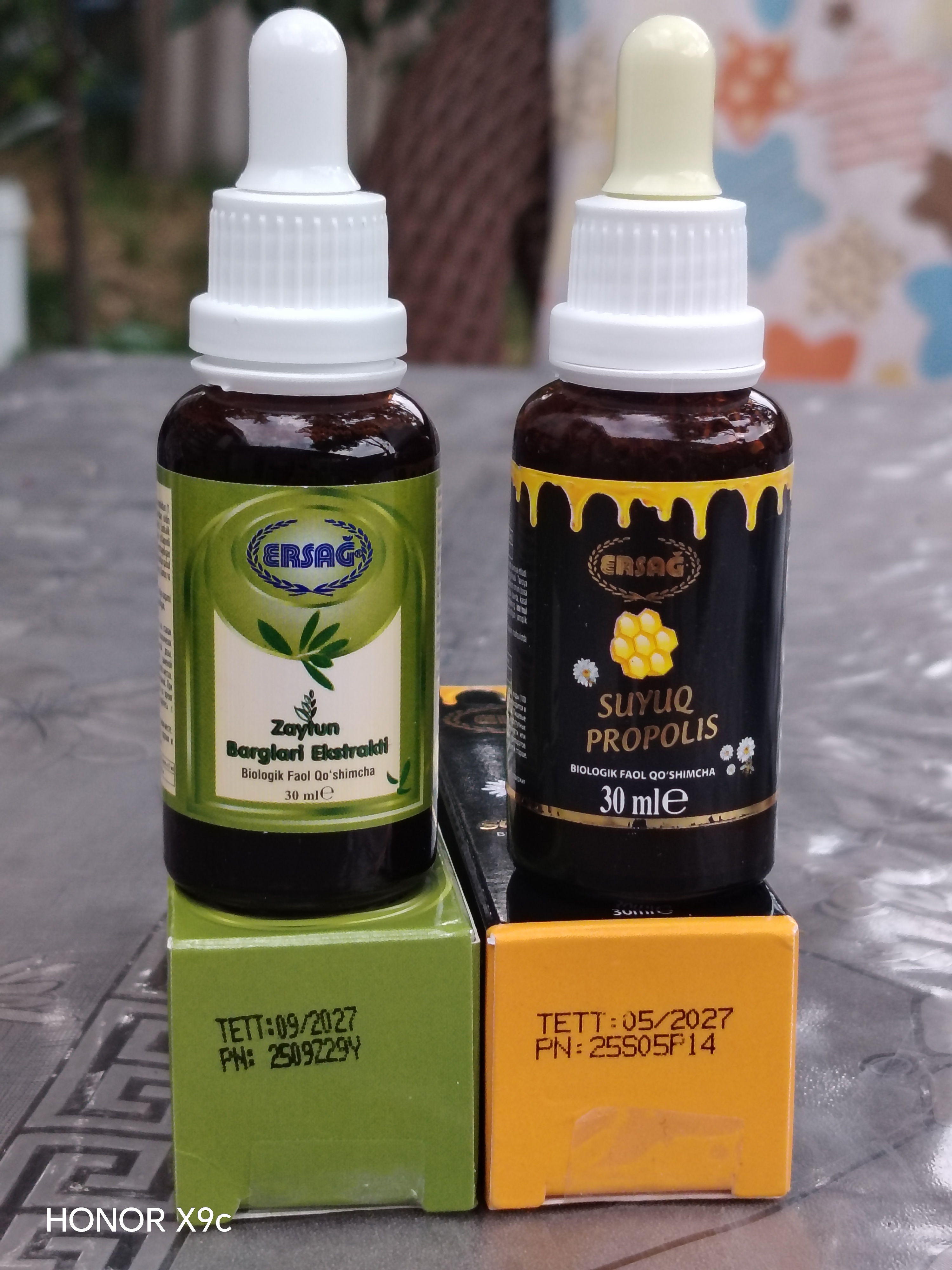 Ersag, Suyuq propolis, tomchisi 30 ml tabiiy ekstrakt