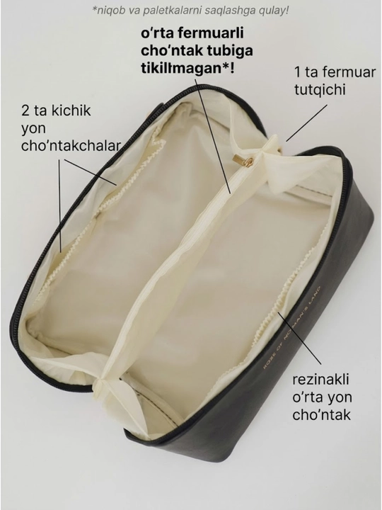 Kosmetik sumkasi, kosmetika uchun organayzer, 4 ta rang