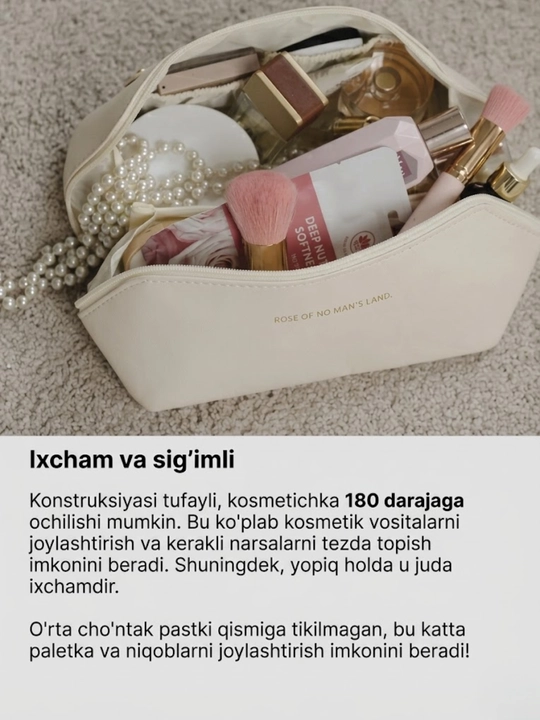 Kosmetik sumkasi, kosmetika uchun organayzer, 4 ta rang