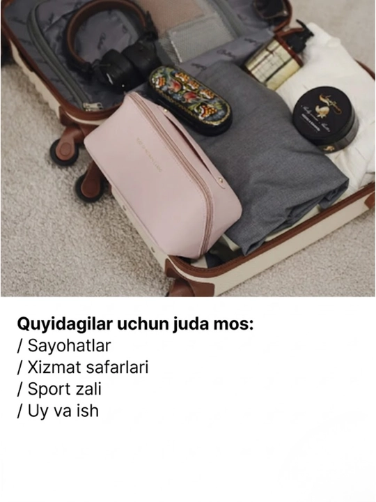Kosmetik sumkasi, kosmetika uchun organayzer, 4 ta rang