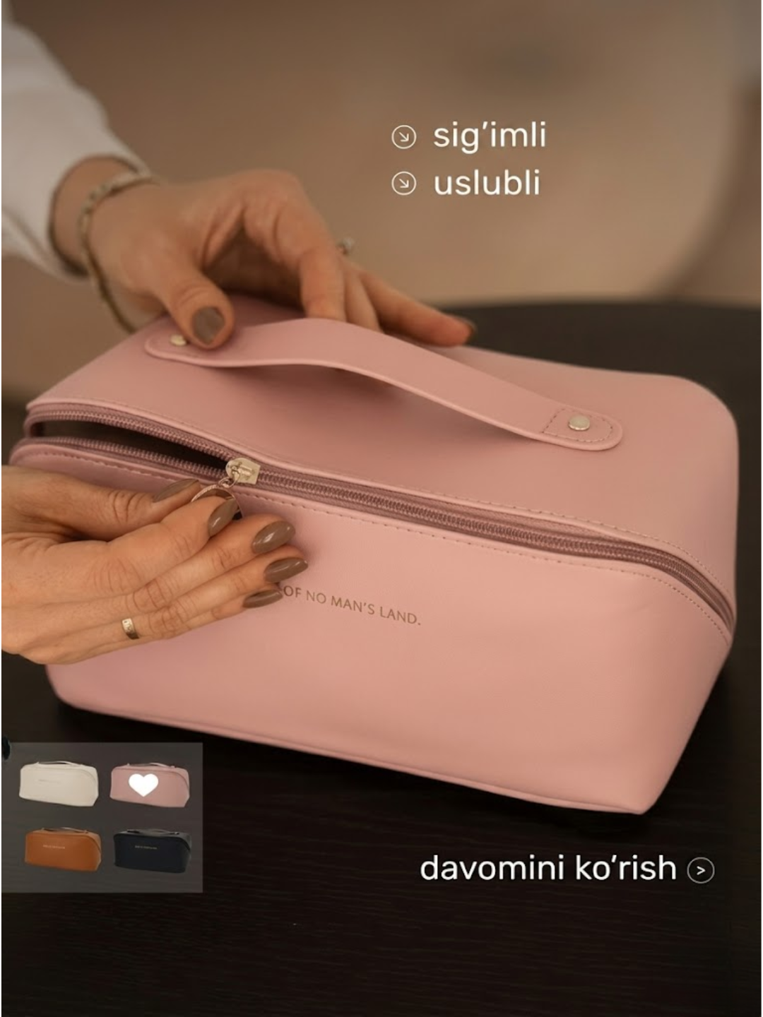 Kosmetik sumkasi, kosmetika uchun organayzer, 4 ta rang - 