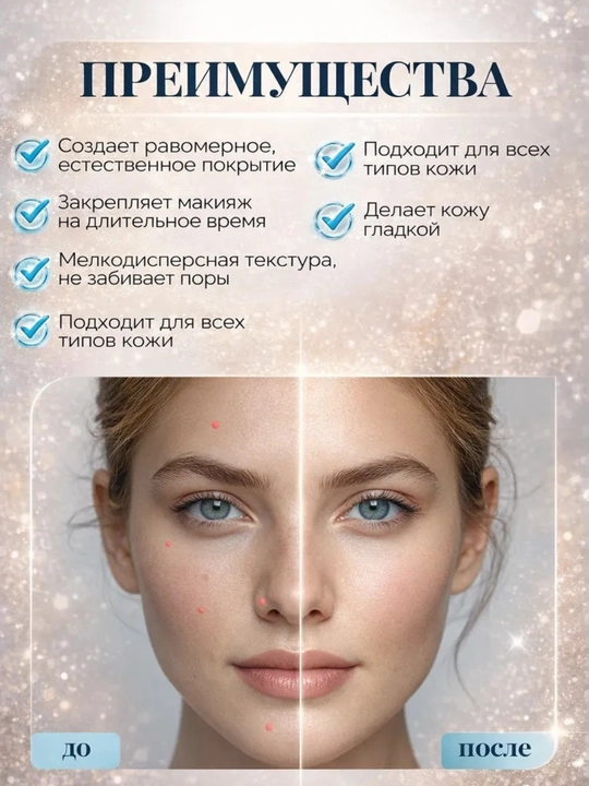 Пудра для лица с коллагеном, SPF 25+, для всех типов кожи