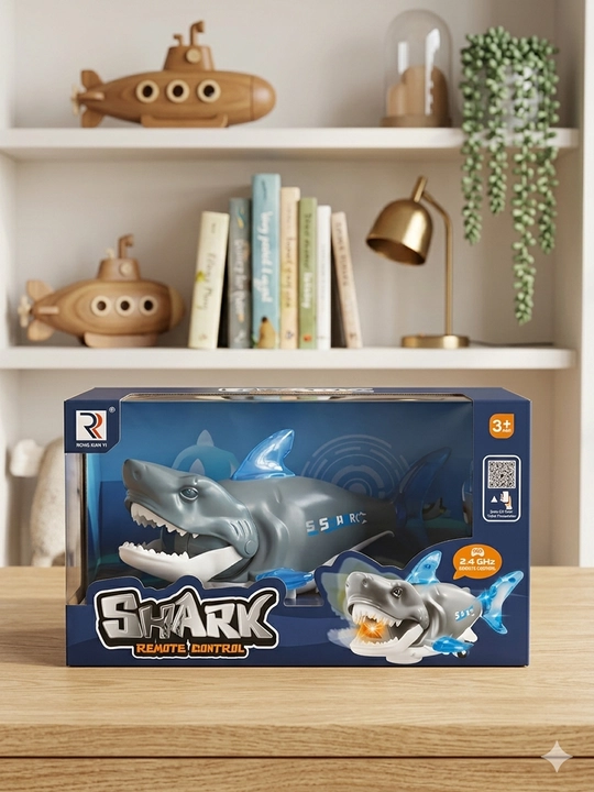 Радиоуправляемая Акула-робот: Светящаяся хищница на пульте 2.4 GHz — Shark Remote Control! - 
