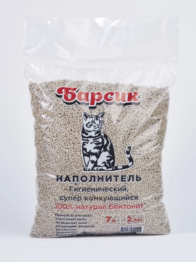 Гранулированный наполнитель для кошек "Барсик", 2.4 кг