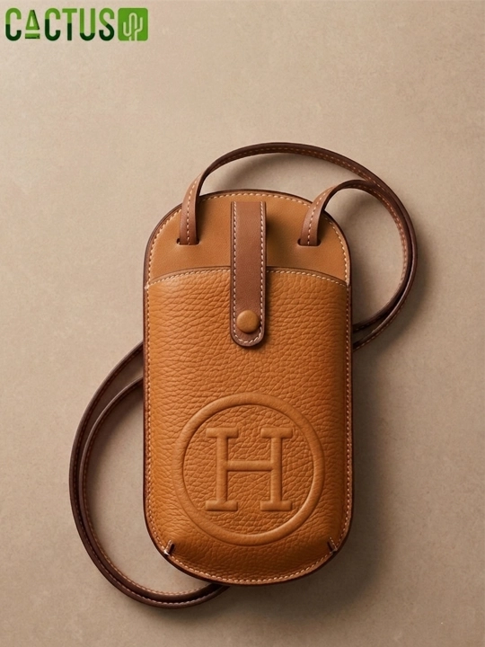 Сумка-чехол для телефона Hermes, Кожаная сумка-чехол