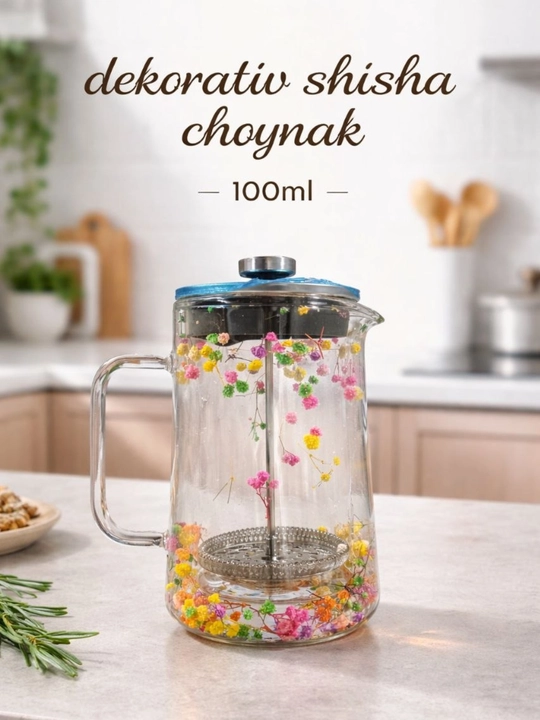 Dekorativ gulli shisha choynak