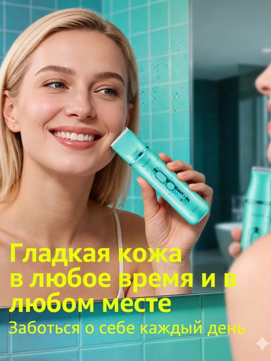 Ayollar uchun professional trimmer VGR V-763 V-725 4-in-1, epilyator va trimmer