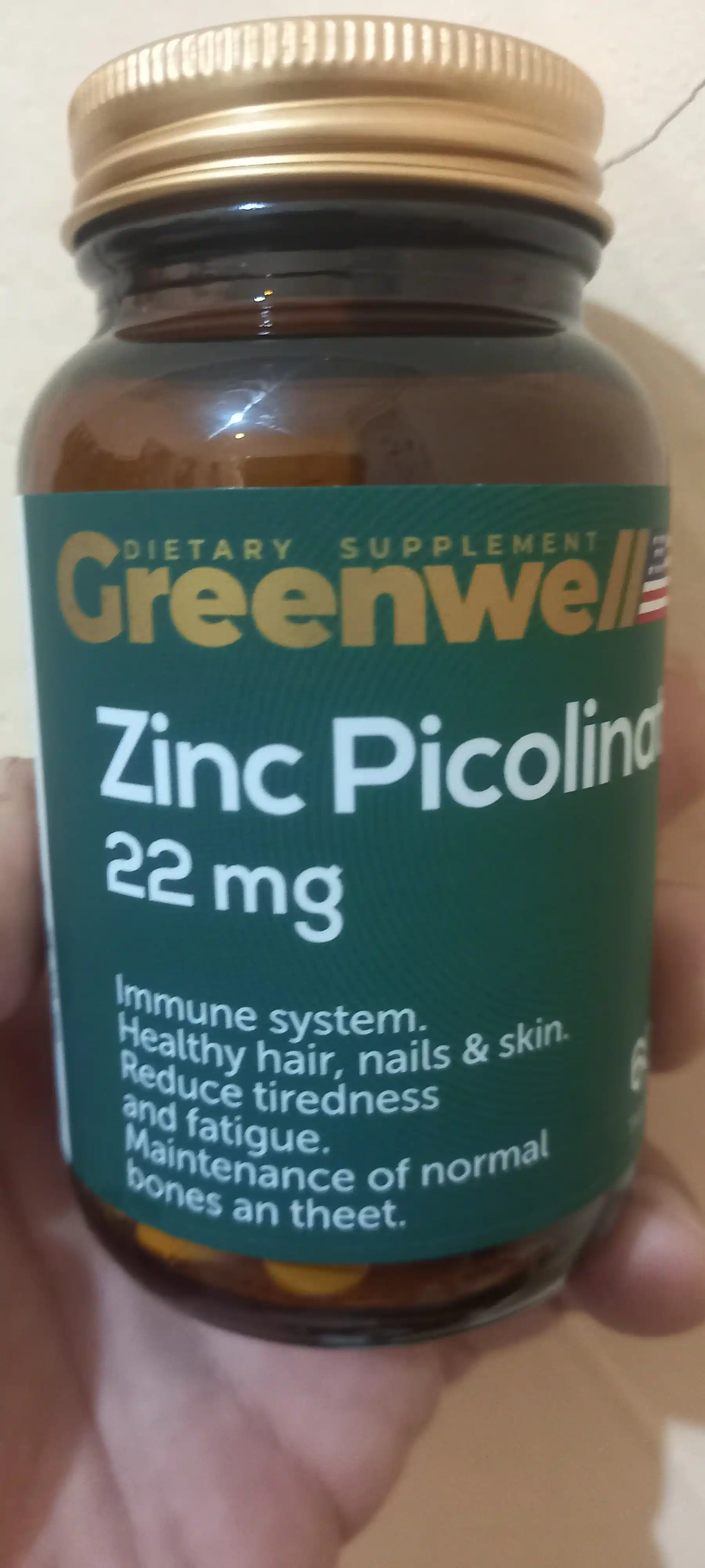 Greenwell Zinc Picolinate – поддержка иммунитета, кожи и мужского здоровья