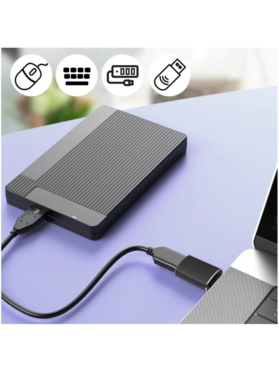 USB Type-C dan USB 3.0 ga OTG adapter perexodnik yuqori tezlikdagi