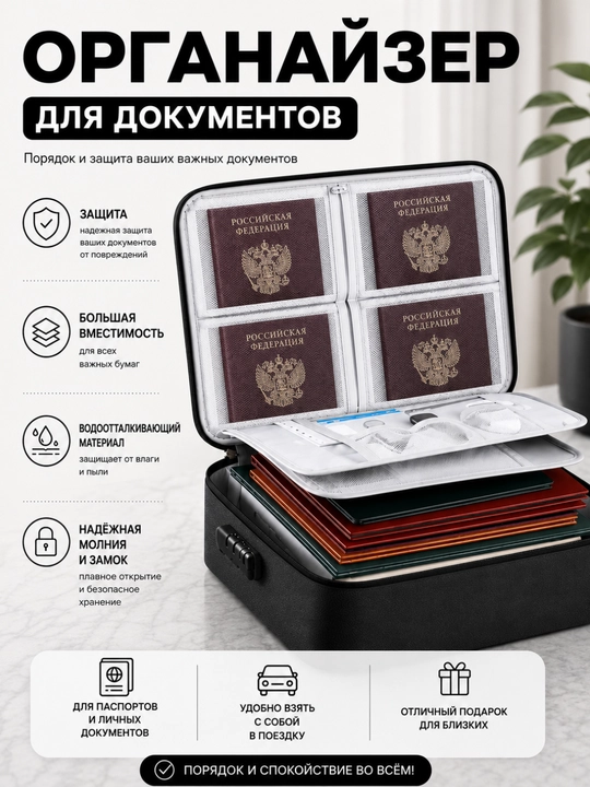 Органайзер для нижнего белья и носков, дорожная сумка - 