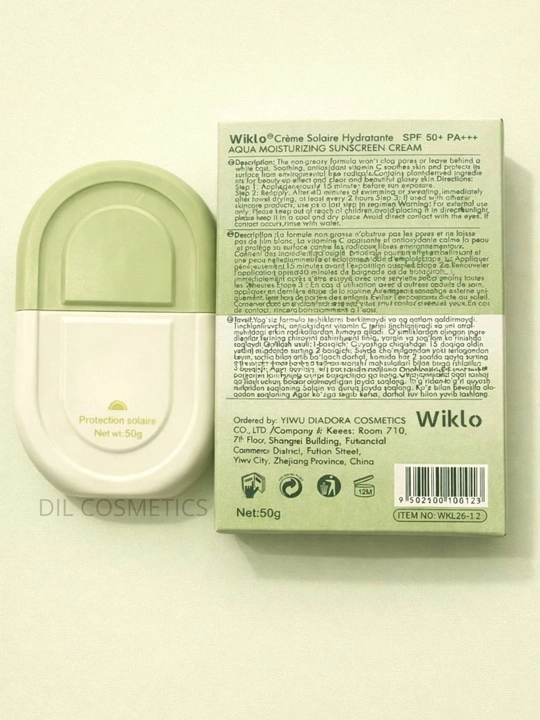 WIKLO Quyoshdan himoya qiluvchi krem, yuz kremi SPF 80, 50 PA+++, 50 gr, 100 gr
