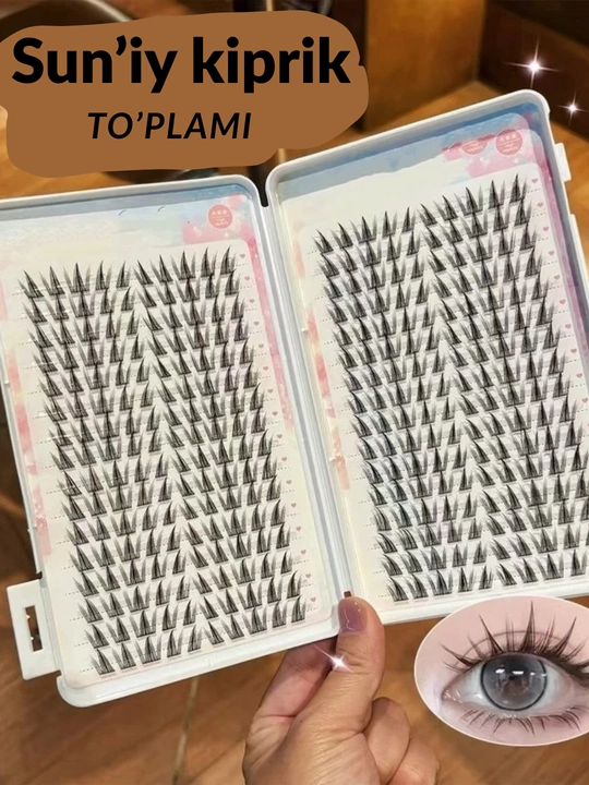 Sun’iy kipriklar to‘plami — tabiiy effektli kipriklar 280dona
