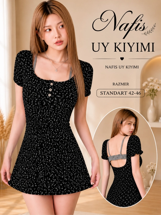 Ayollar uy kiyimi, mini ko‘ylak, penyuar - 