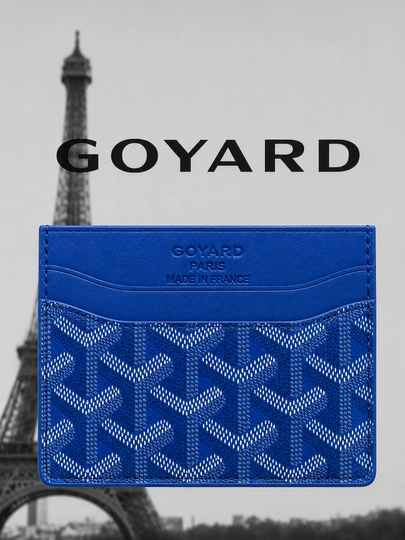 Современный slim картхолдер-кошелек — XOJA293-GOYARD-СИНИЙ