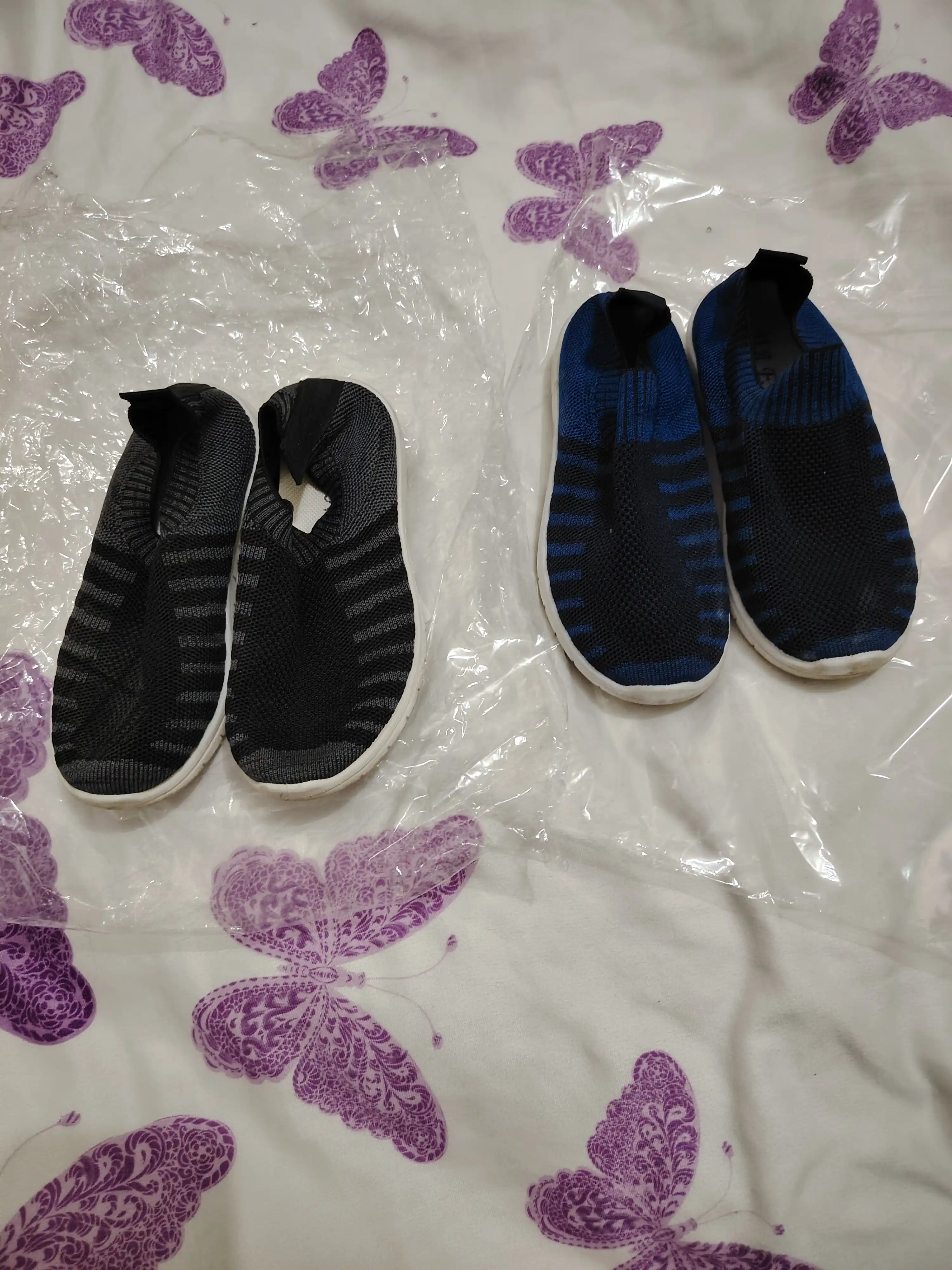 Bolalar trikotaj slip-on poyabzal, nafas oluvchi sirpanishga qarshi bolalar uchun