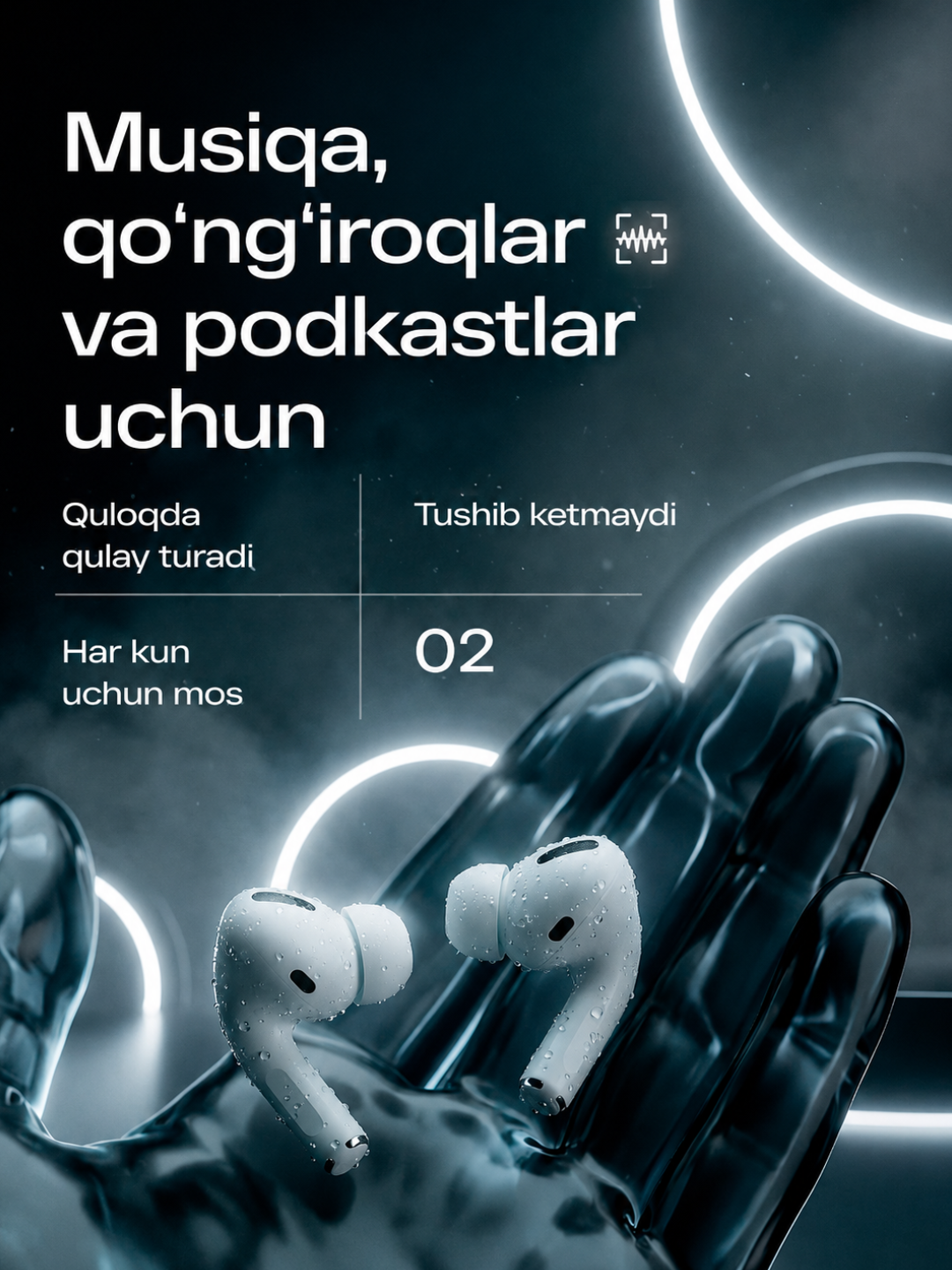 Simsiz quloqchinlar 2. 5.3, sensorli, mikrofonli,Naushnik,quloqchin,naushniklar