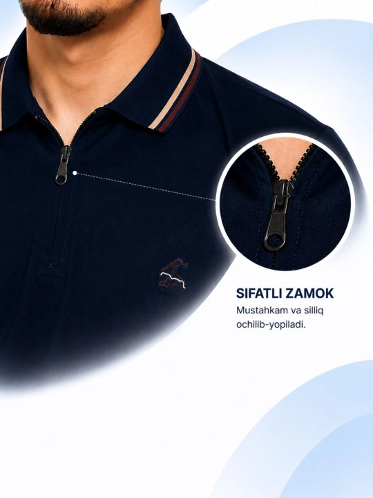 Erkaklar uchun sport dvoyka, polo futbolka va shim komplekti, yozgi qulay dvoyka