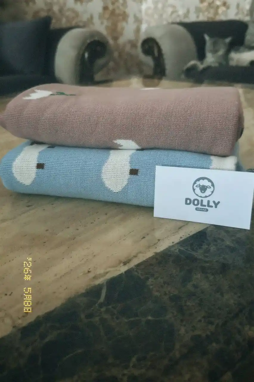 Lolali bolalar pledi 100×80 sm yangi tug‘ilganlar uchun krovat va aravachaga