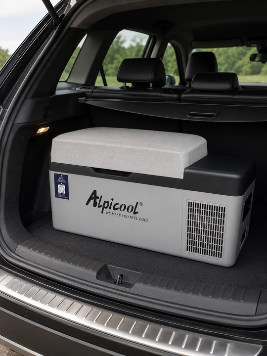 Avto xolodilnik Alpicool portativ avtomobil muzlatgich, kulrang mini holodilnik