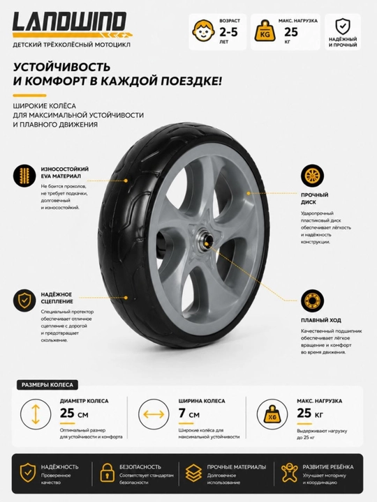 Детский трёхколёсный мотоцикл