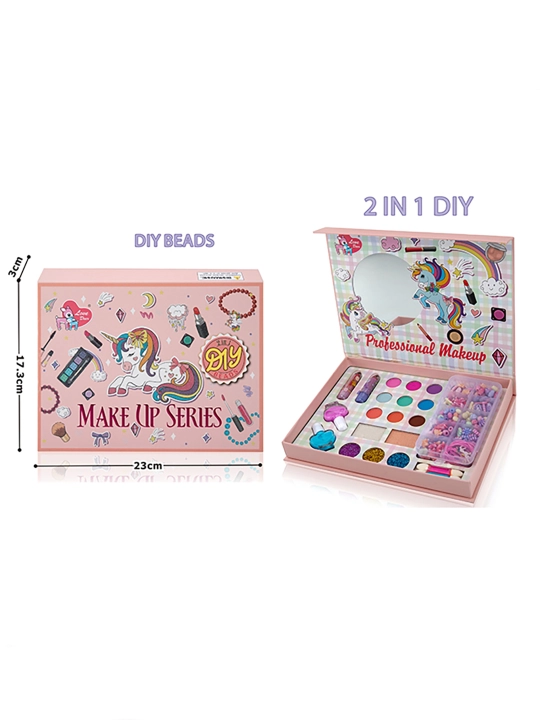 Kosmetika va boncuk to'plami Unicorn 2 in 1 Make Up Series