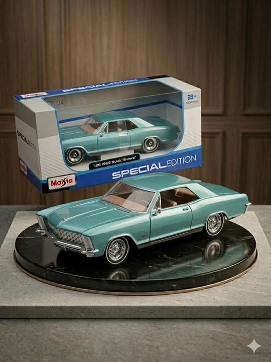 Коллекционная модель Maisto 1:24 1965 Buick Riviera — винтажное купе в подарочной упаковке - 