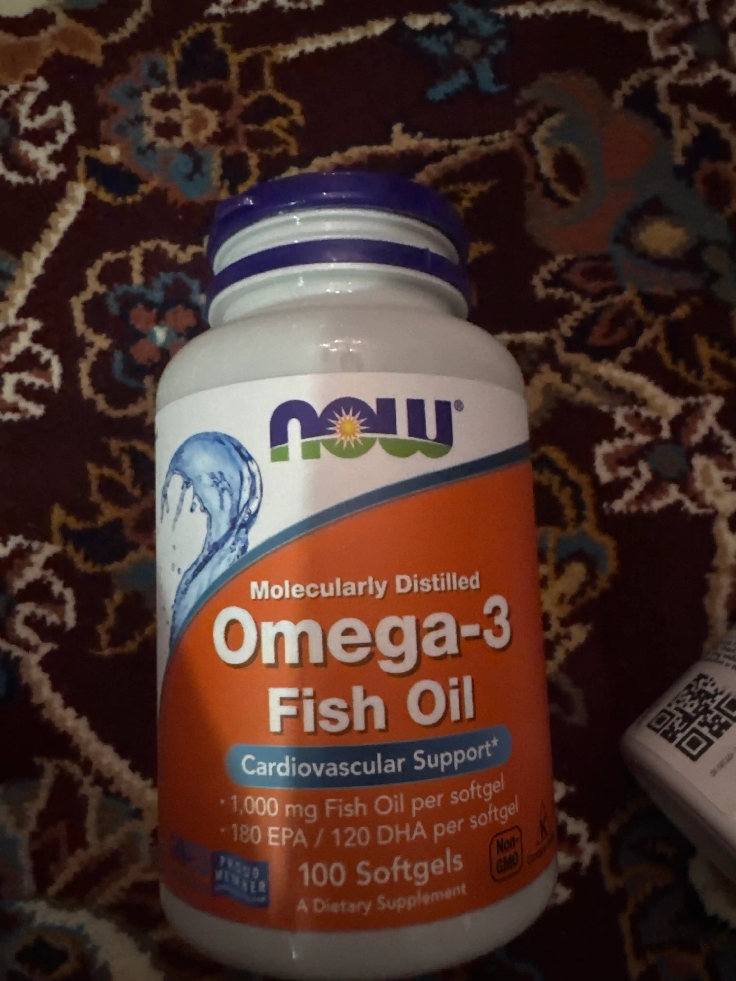 Рыбий жир Omega-3 Now Foods, 180 EPA / 120 DHA, Халяль 
