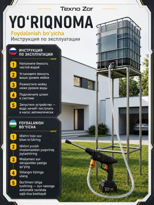 Yuqori bosimli avtomobil yuvish mashinasi, karcher