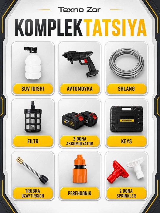 Yuqori bosimli avtomobil yuvish mashinasi, karcher