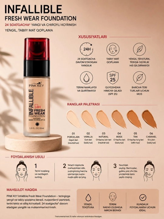 Tonal krem Infallible 24H Fresh Wear Foundation SPF 25