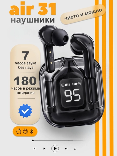 Simsiz quloqchinlar Pods pro 2,Pods 3 air,Air31 naushnik,led displey,IOS va Android uchun - 