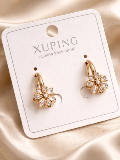 Серьги женские Xuping — CARTEIR-XUPING1-БАГРОВ