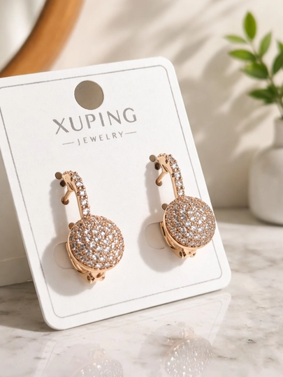 Серьги женские Xuping — CARTEIR-XUPING1-ЛЗЕЛЕН