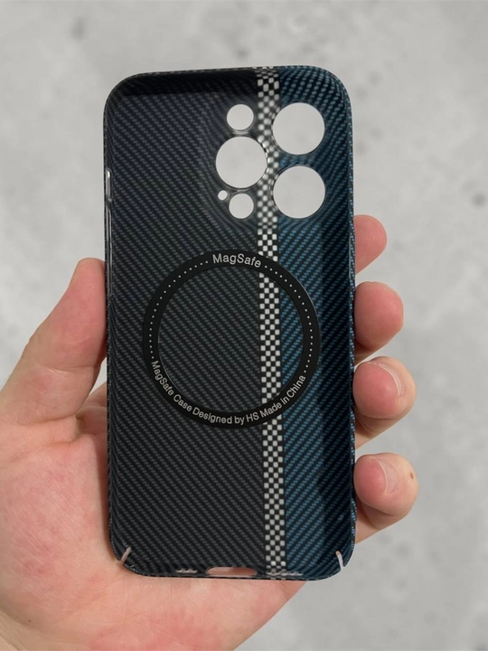 Karbon dizaynli iPhone g‘ilof – zarbaga chidamli va himoyali Case, 12-17 Pro, Pro Max