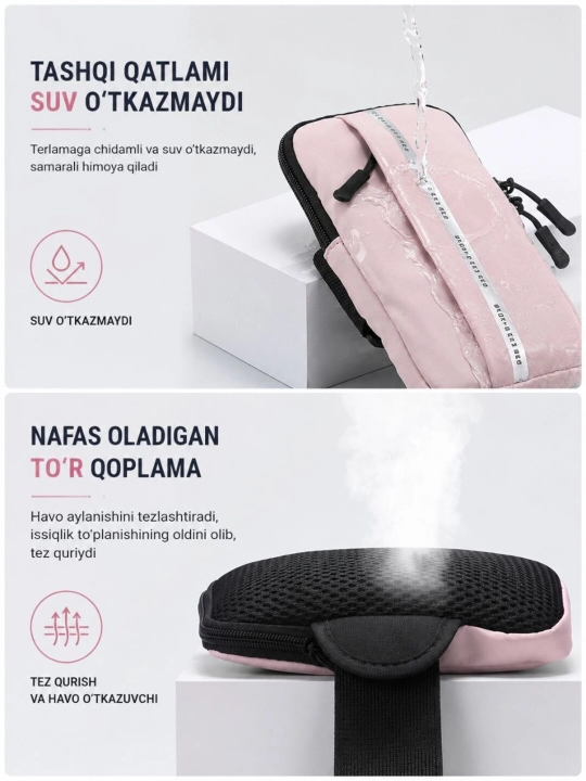 Спортивная сумка на руку для телефона, бега и фитнеса, водостойкая