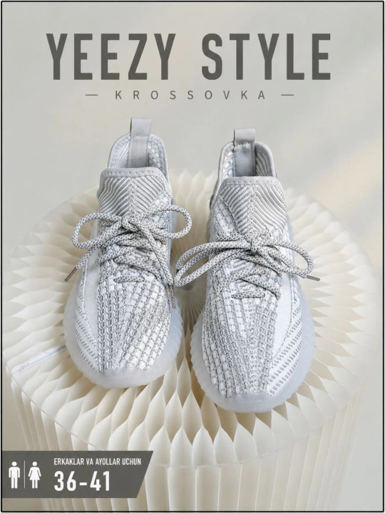 Кроссовки Yeezy Style, спортивная обувь для мужчин и женщин, легкие и дышащие