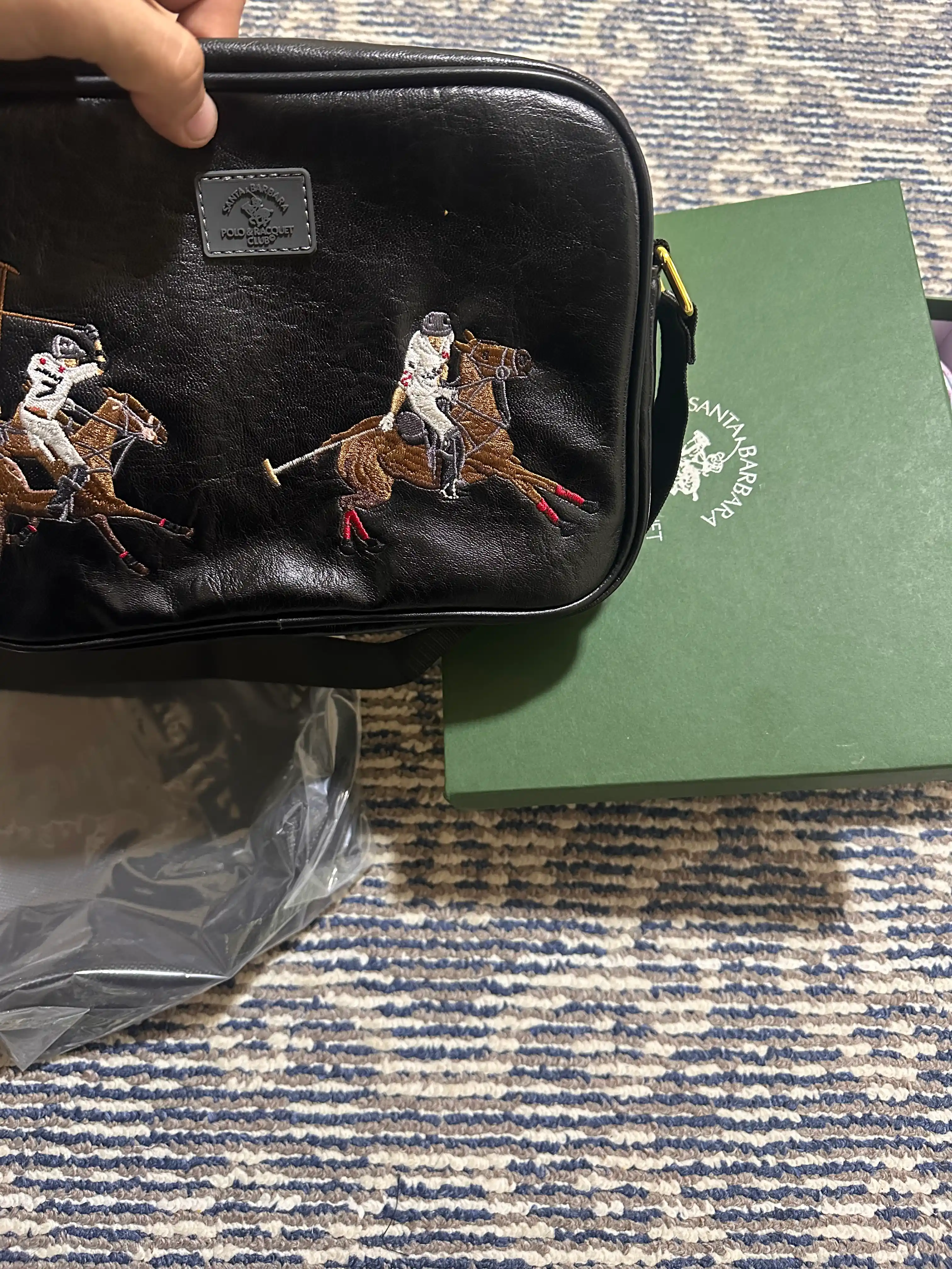 Мужской клатч в стиле Santa Barbara Polo & Racquet Club, в комплекте с фирменной коробкой