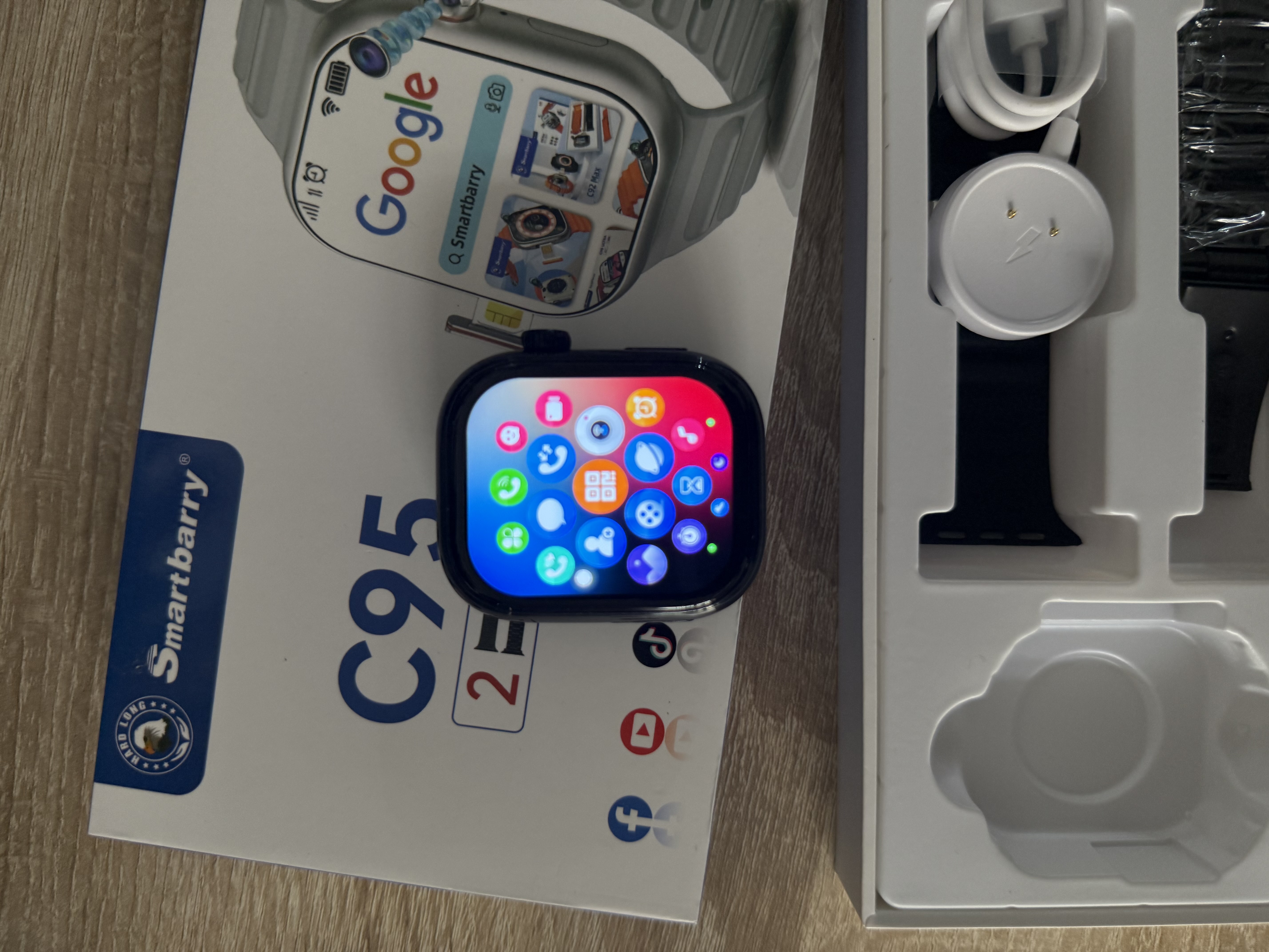 Умные часы C96 с HD-камерой, SIM-картой, Wi-Fi, GPS, экран 2.2", 2 ремешка