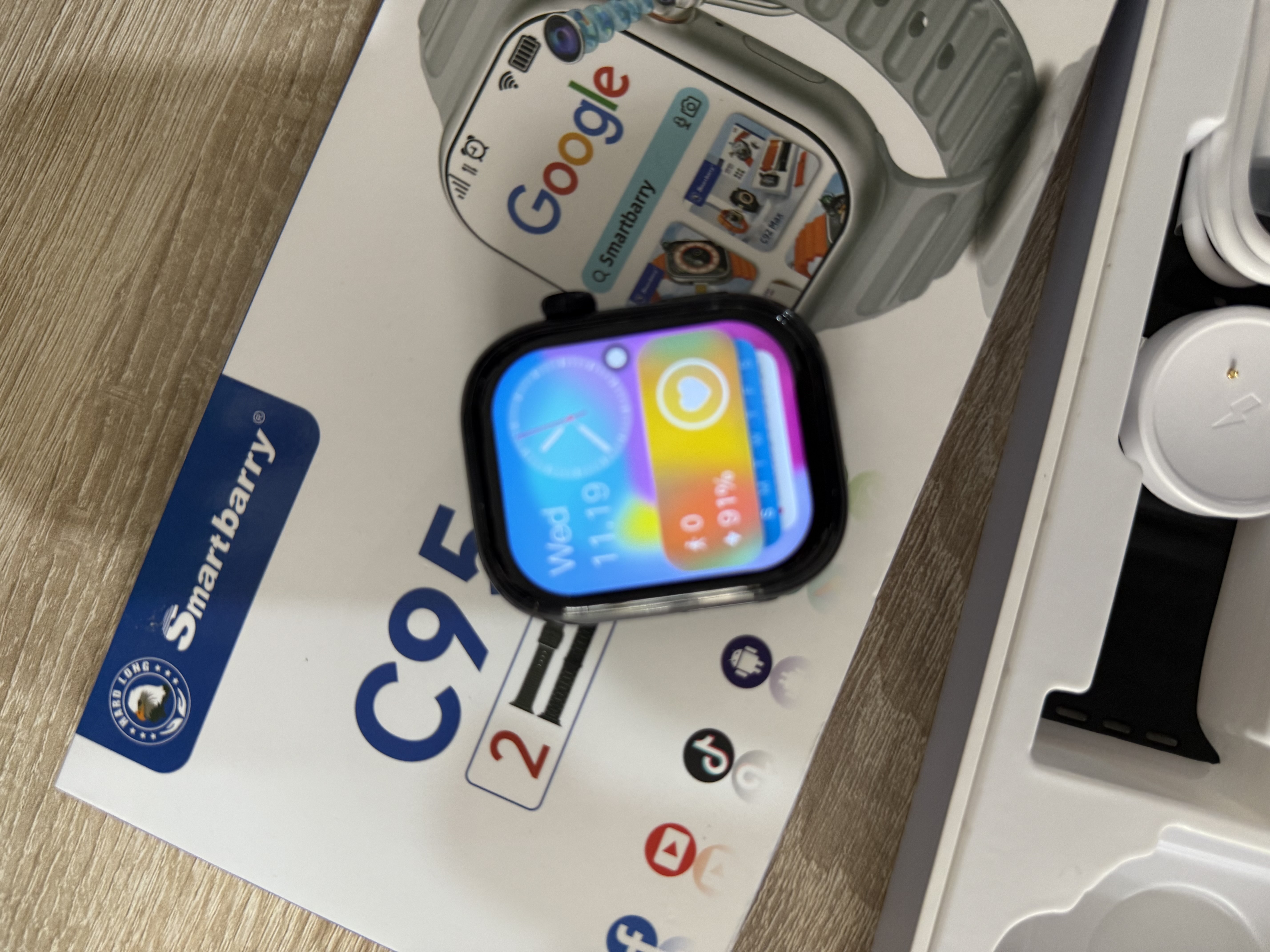 Умные часы C96 с HD-камерой, SIM-картой, Wi-Fi, GPS, экран 2.2", 2 ремешка