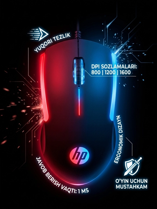 HP simli o‘yin sichqonchasi M160, M150