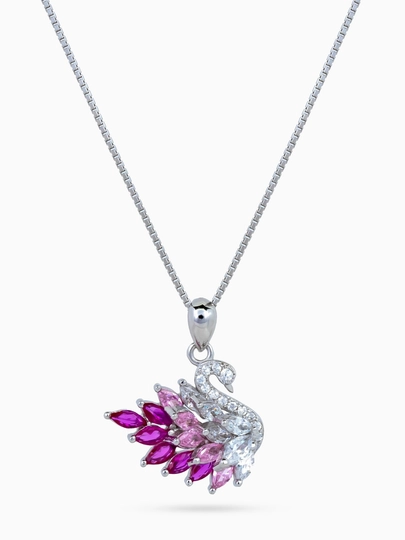 Женская цепочка – кулон в форме лебедя с кристаллами SWAROVSKI — CARTEIR-OTAQIZ-ИНДИГО