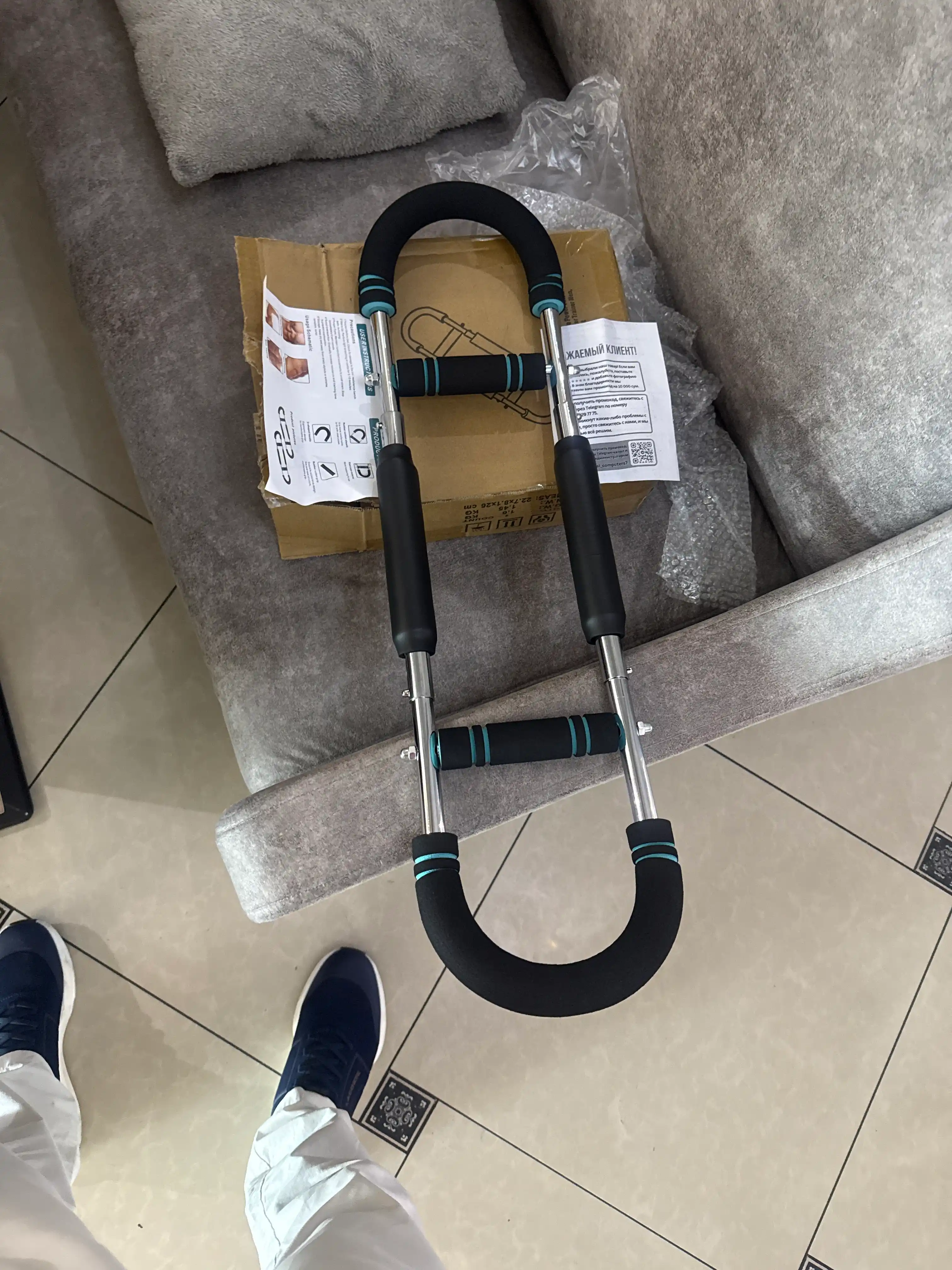 Qo‘l, ko‘krak va orqa uchun prujinali espander, 3 darajali yuklama