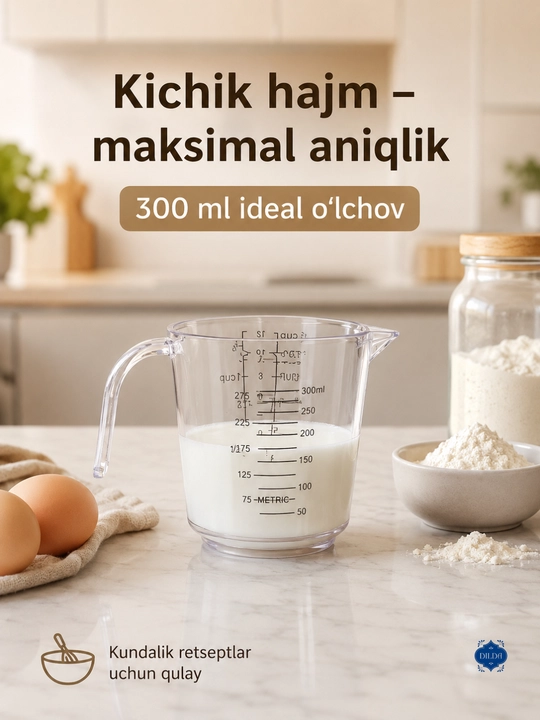Пластиковый мерный кувшин, мерный стакан, ёмкость, для измерения сыпучих продукт, жидкости - 