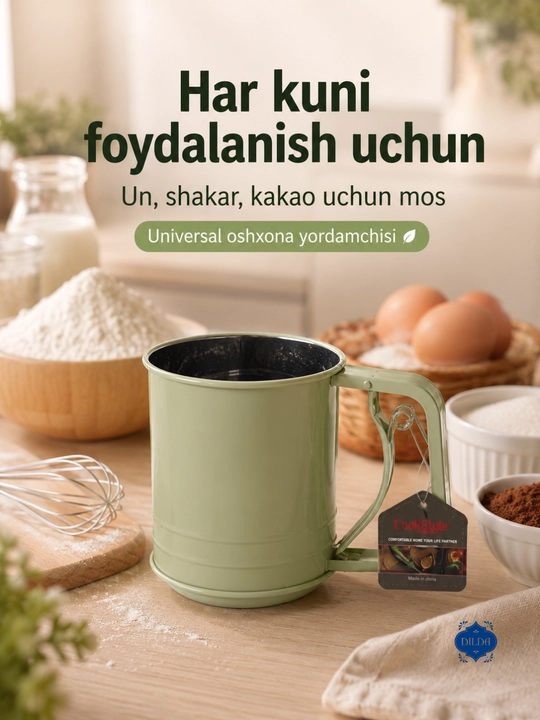 Un elagi, mexanik elak, qo‘l un elagi, elak, zanglamas po‘lat elak, un elash krujkasi
