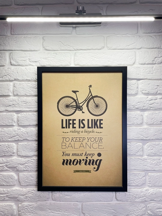 Interyer Surati, Retro Formatda, 40x55 «Hayot Velosipedi»